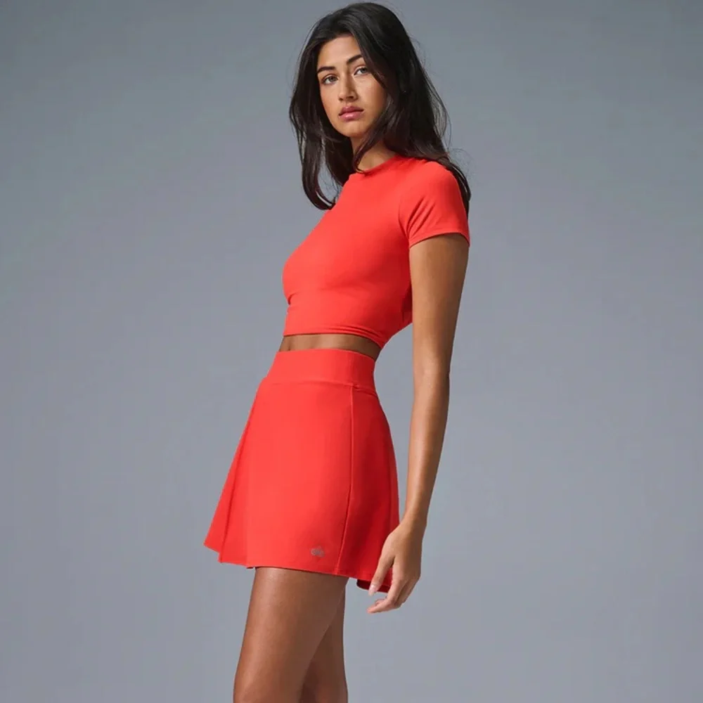 Red backspin skirt and tshirt